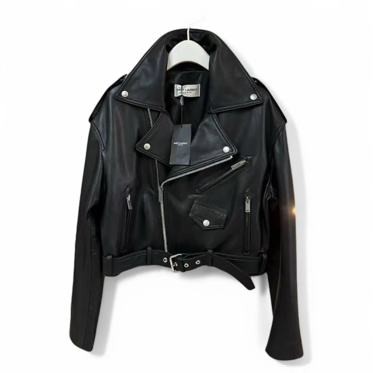 Кожаная куртка YSL