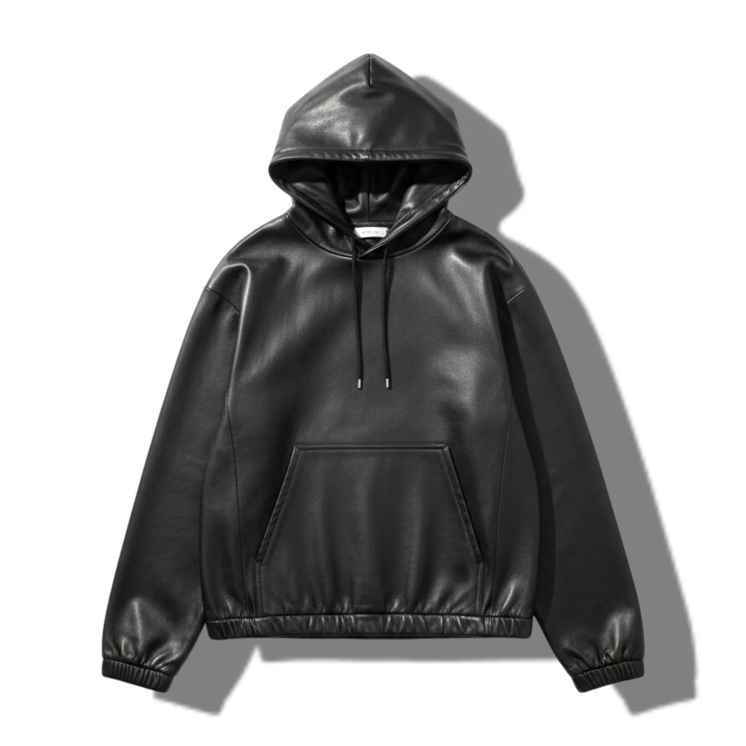 Кожаный худи YSL