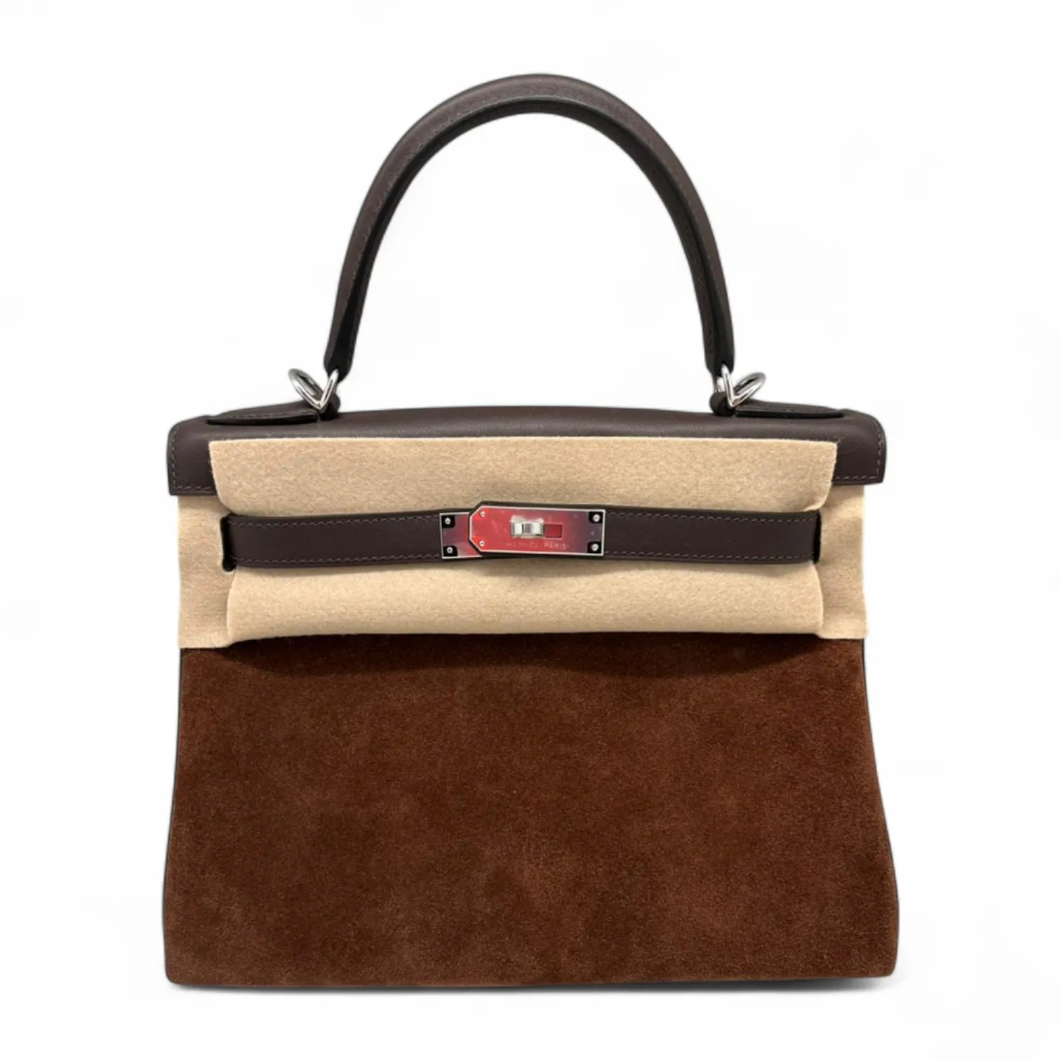 Сумка HERMES (28 см) замшевая