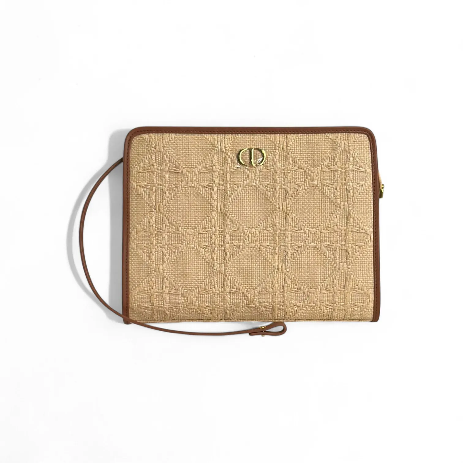 Папка DIOR Montaigne Dea Pouch Natural Cannage Raffia (26 см)