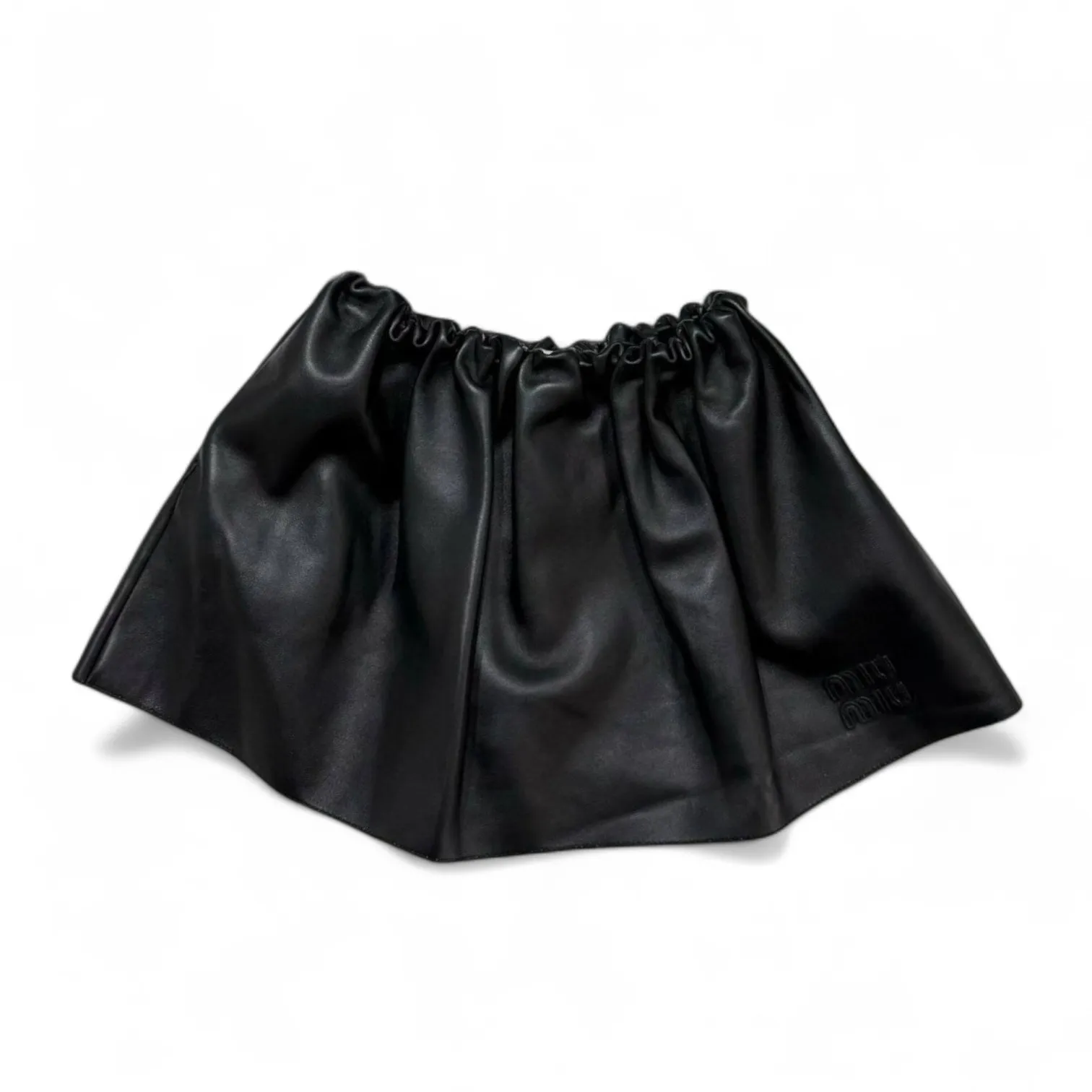 Кожаная юбка MIU MIU