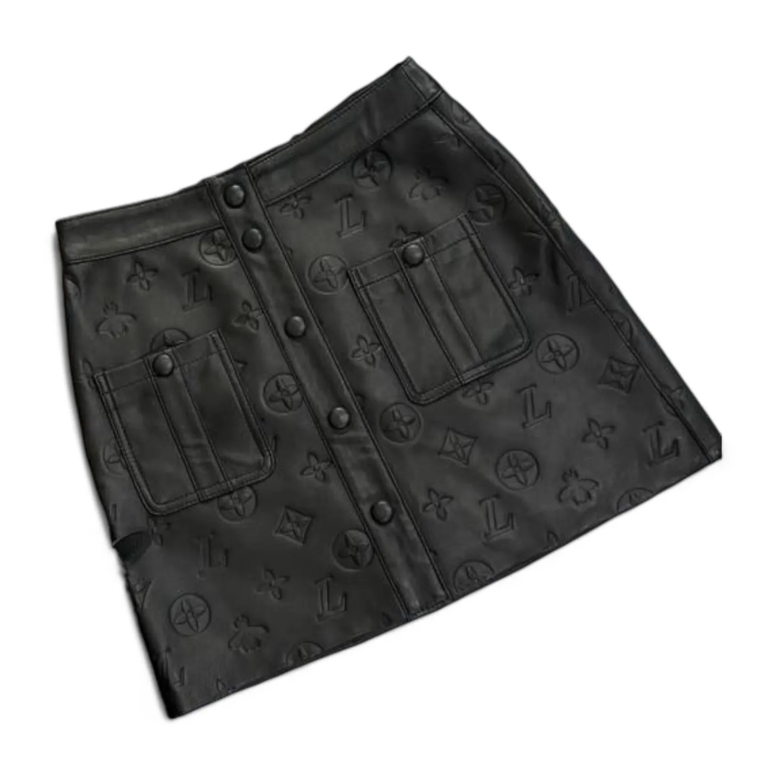Кожаная юбка LOUIS VUITTON