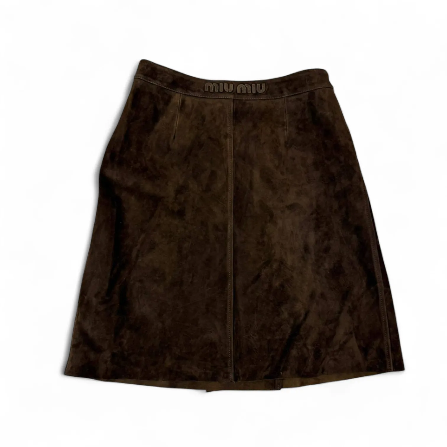 Замшевая юбка MIU MIU