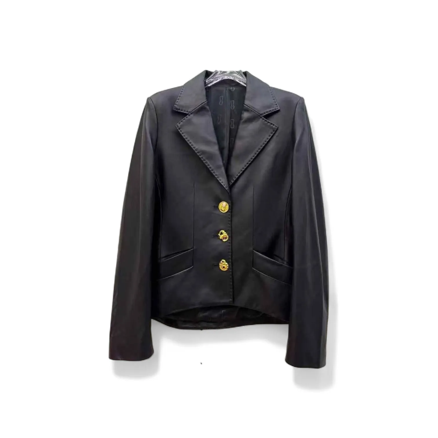 Кожаный пиджак SCHIAPARELLI