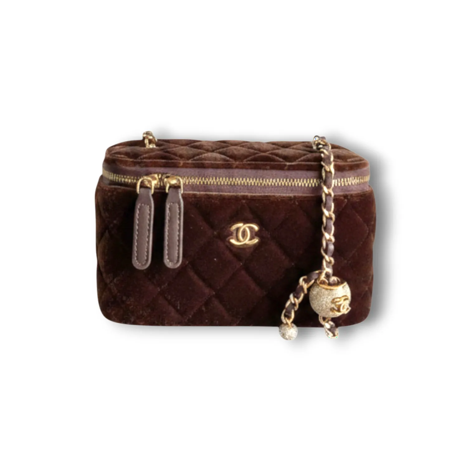 Клатч CHANEL Classic Rectangular Vanity Case with Chain & Pearl Crush (17 см)