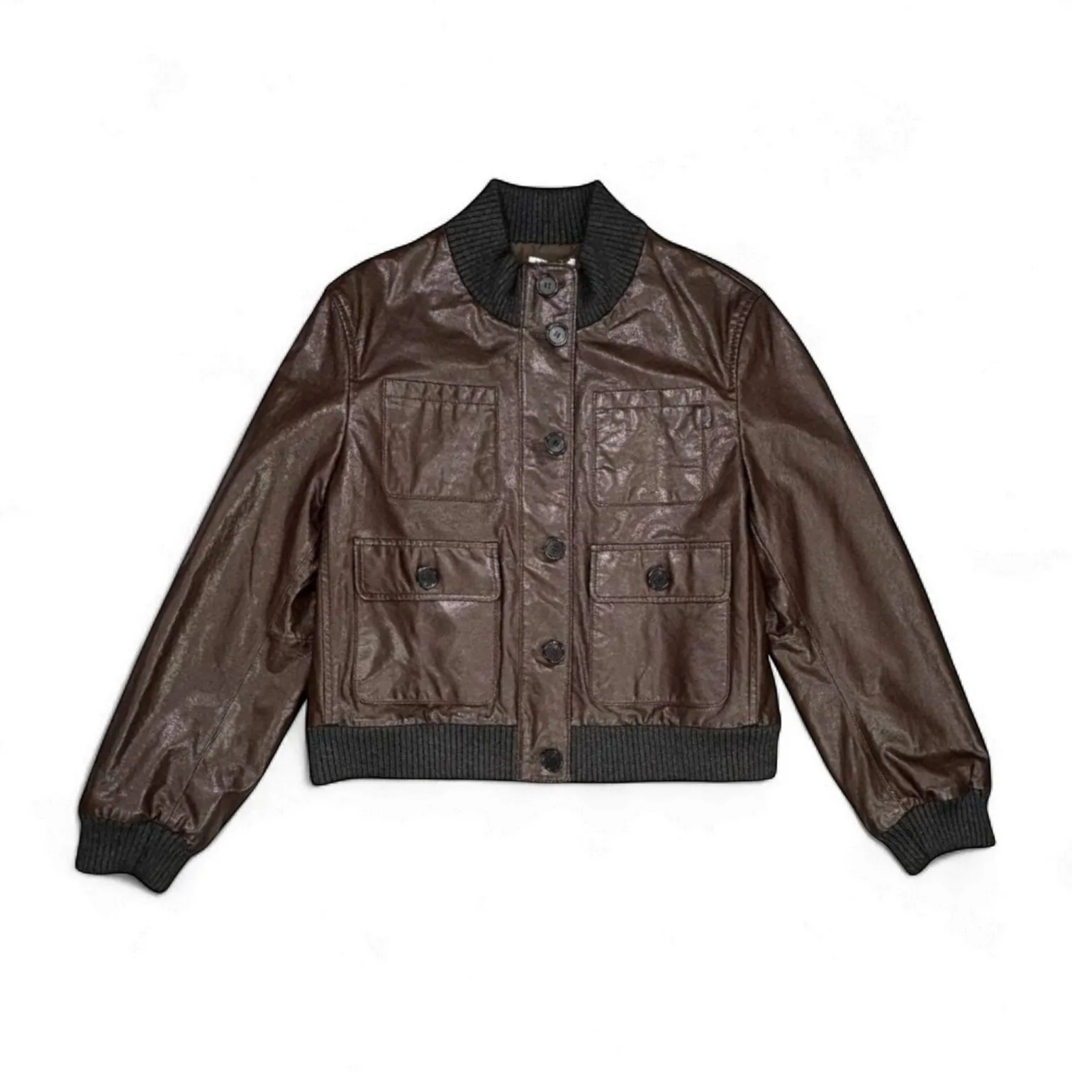 Кожаная куртка BRUNELLO CUCINELLI