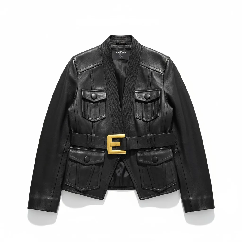Кожаная куртка BALMAIN