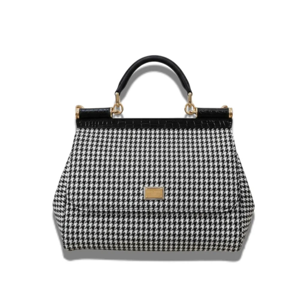 Сумка DOLCE GABBANA Sicily pied-de-poule (25 см)