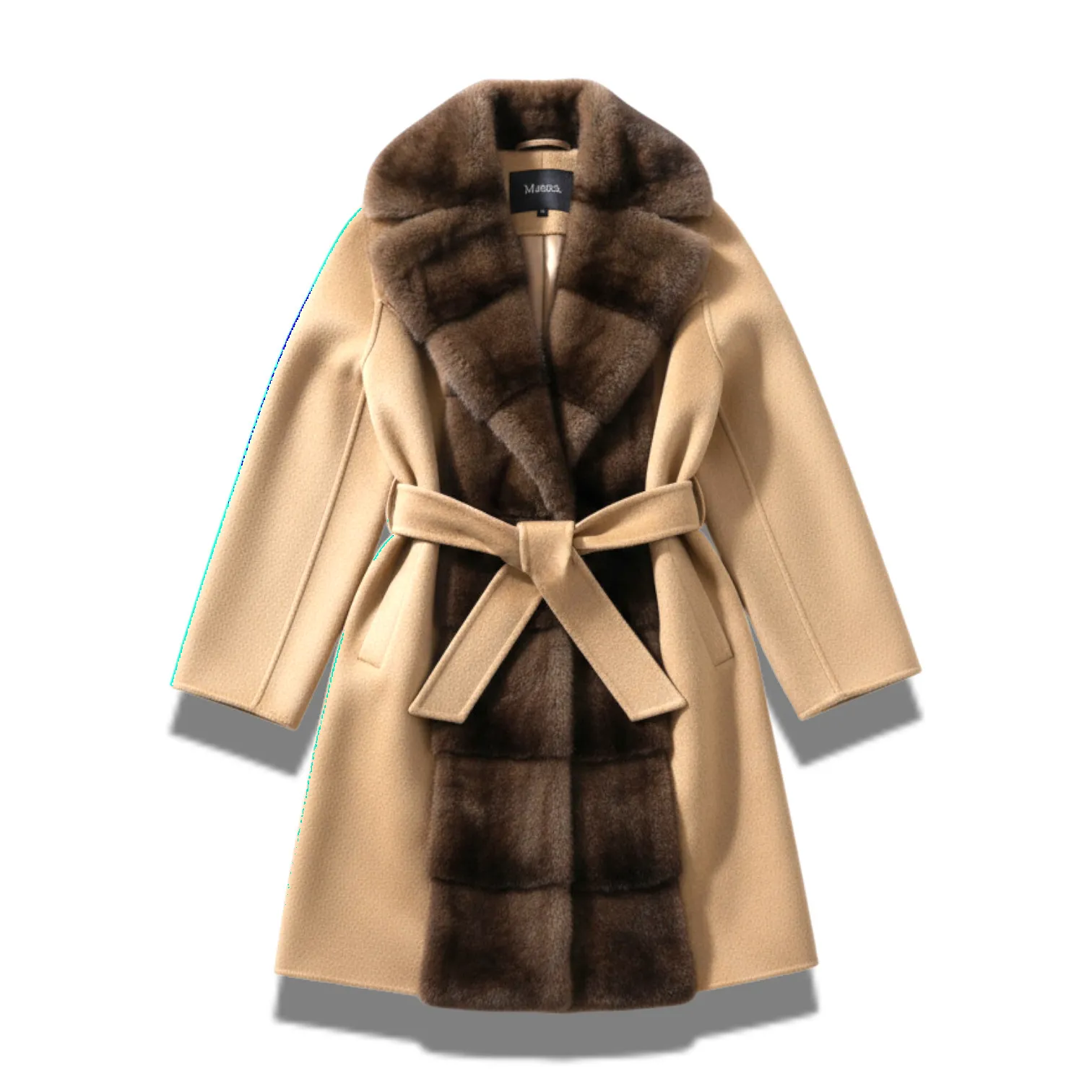 Полупальто отделка норка LORO PIANA