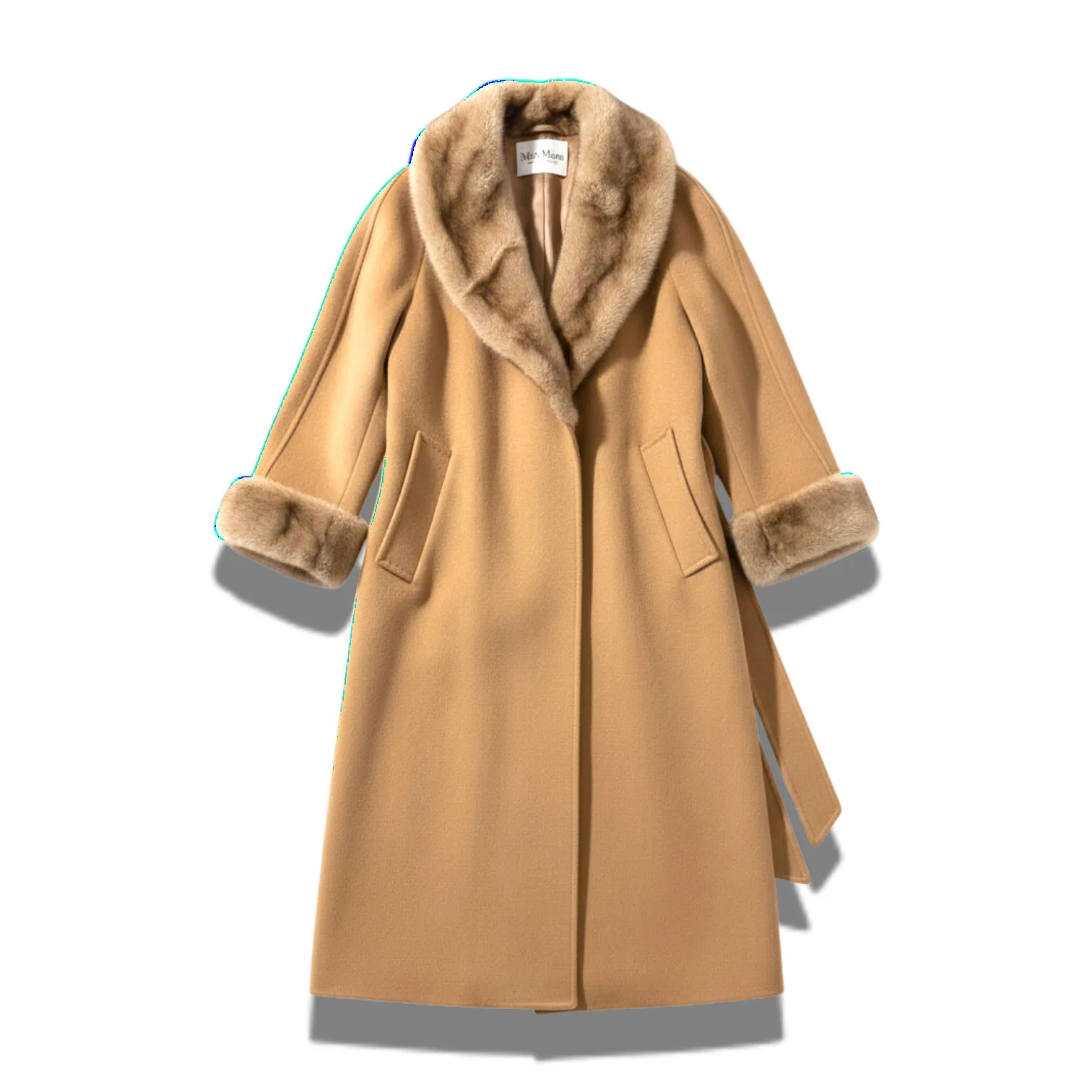 Пальто отделка норка MAX MARA