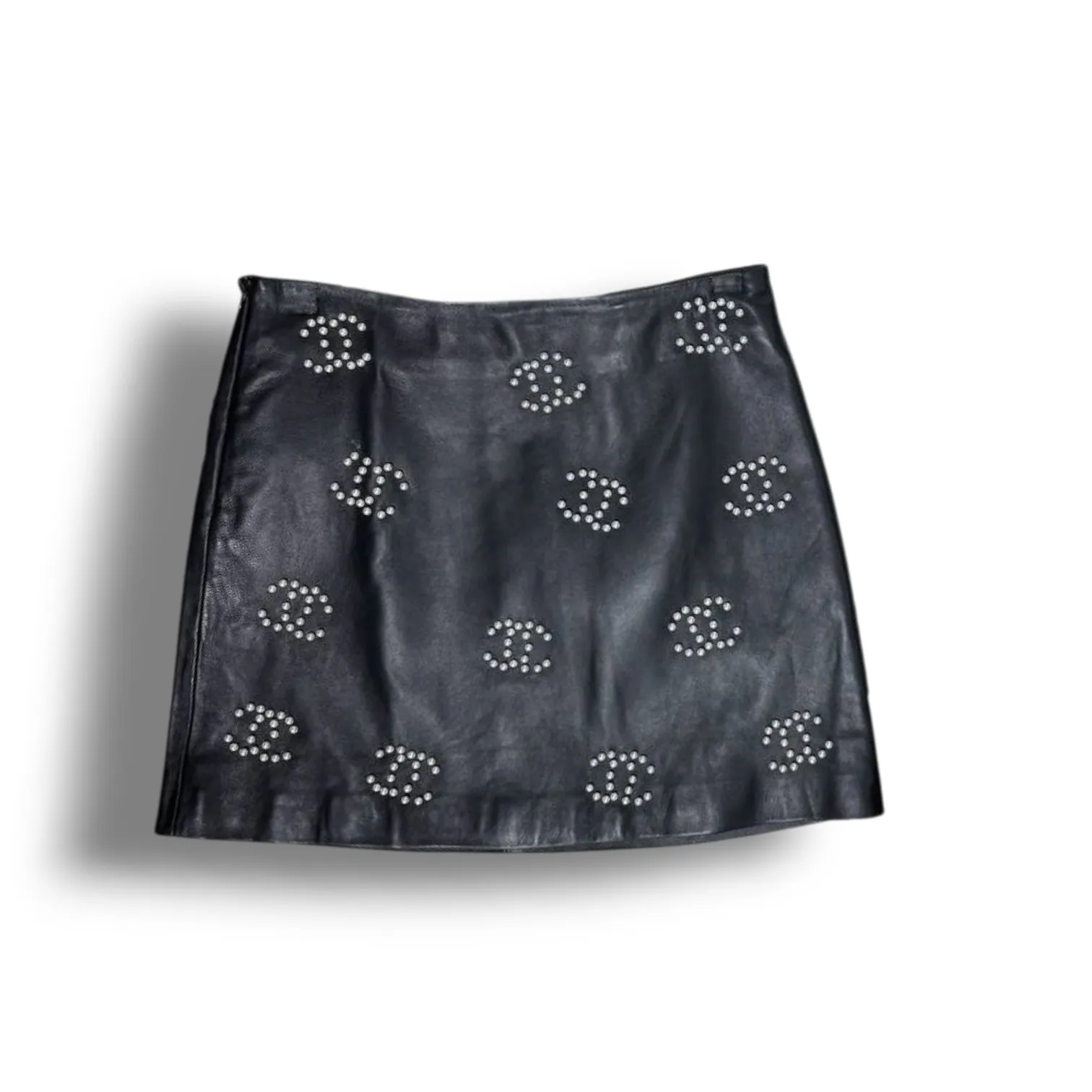 Кожаная юбка CHANEL