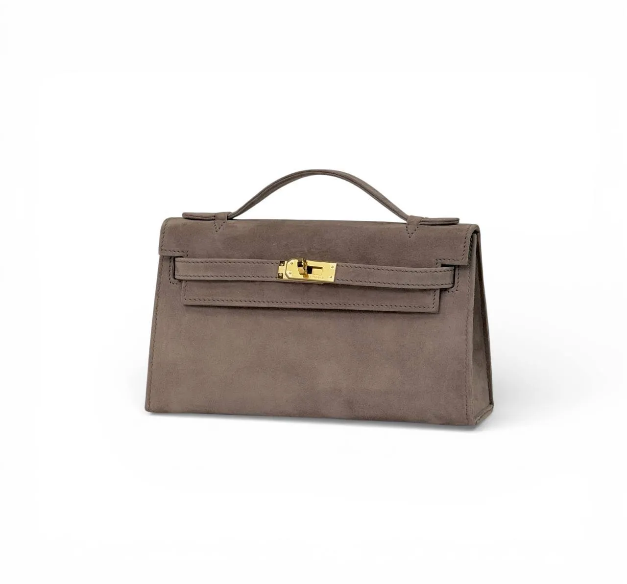 Сумка HERMES Kelly Pochette замша (22 см)