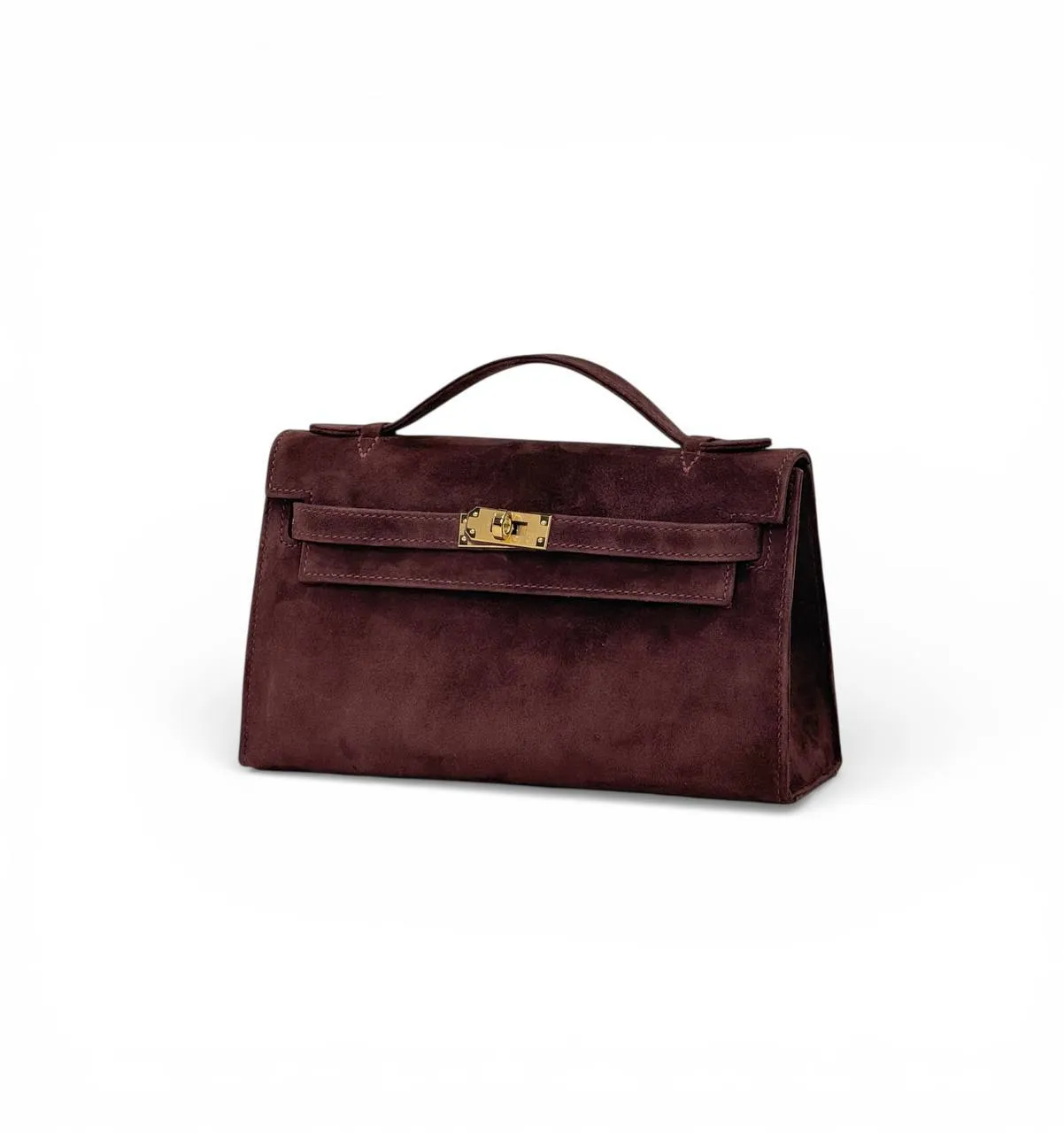 Сумка HERMES Kelly Pochette замша (22 см)