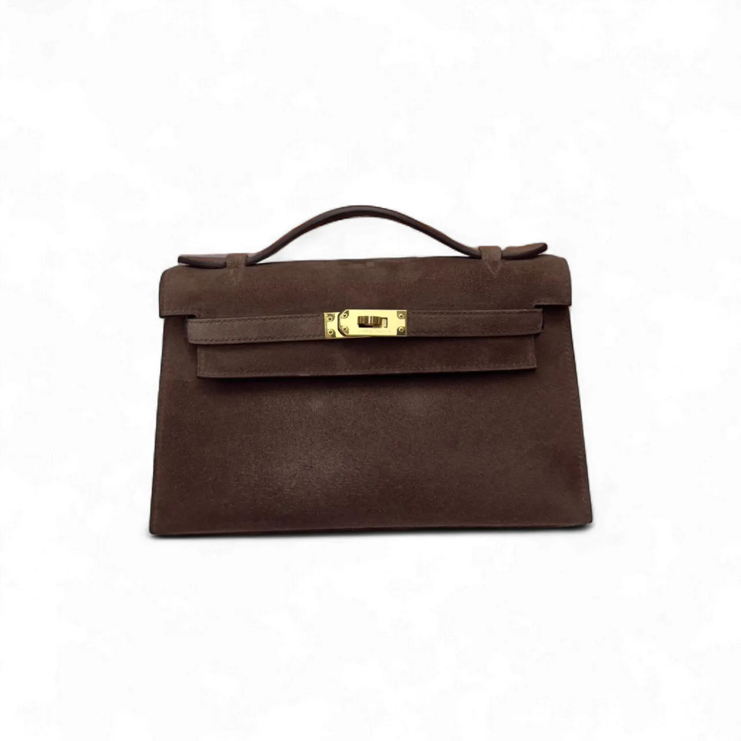 Сумка HERMES Kelly Pochette замша (22 см)