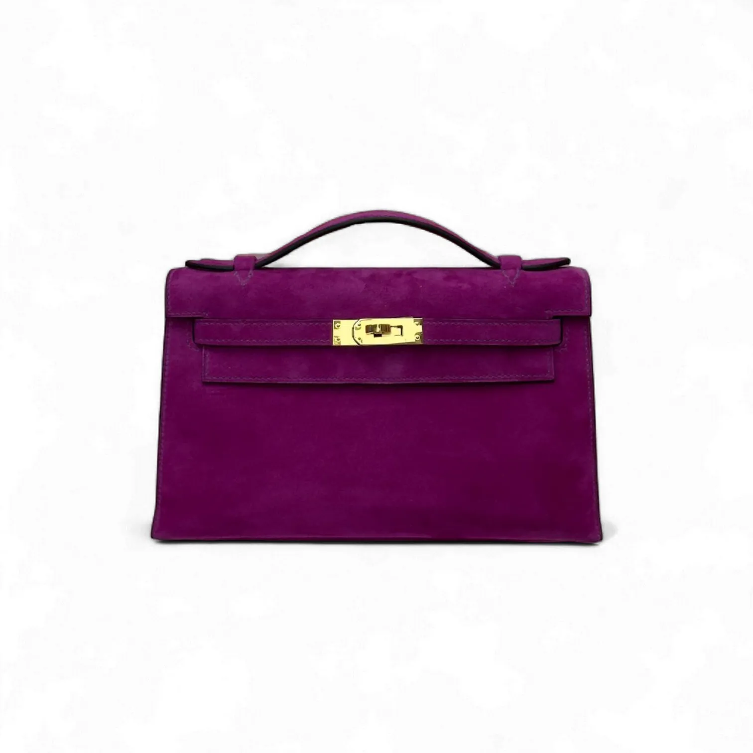 Сумка HERMES Kelly Pochette замша (22 см)