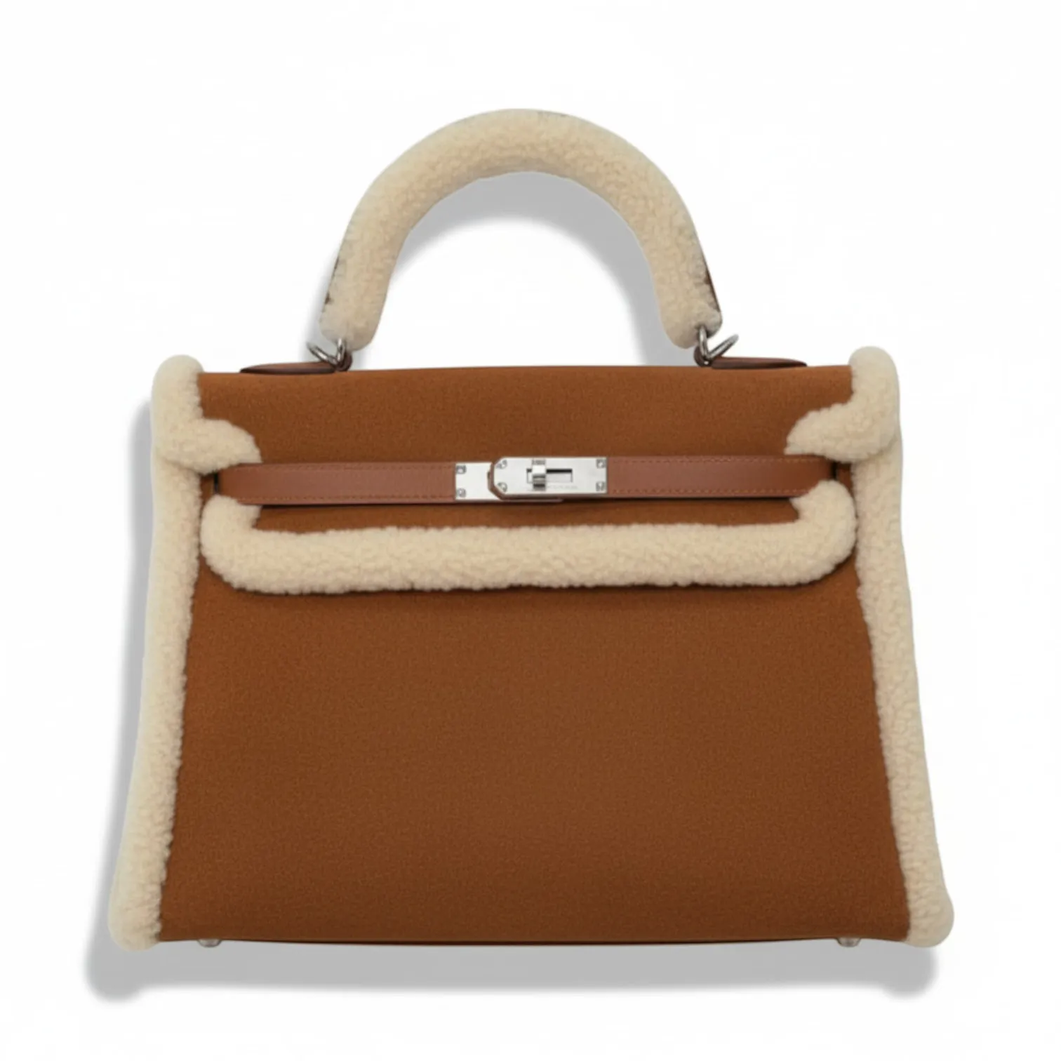 Сумка HERMES Kelly мех замша (35 см)