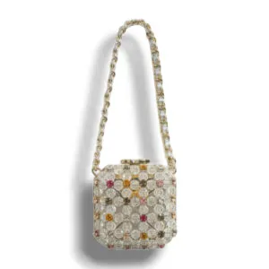 Клатч CHANEL Metal Pearl Minaudière CC Mini Evening (10 см)