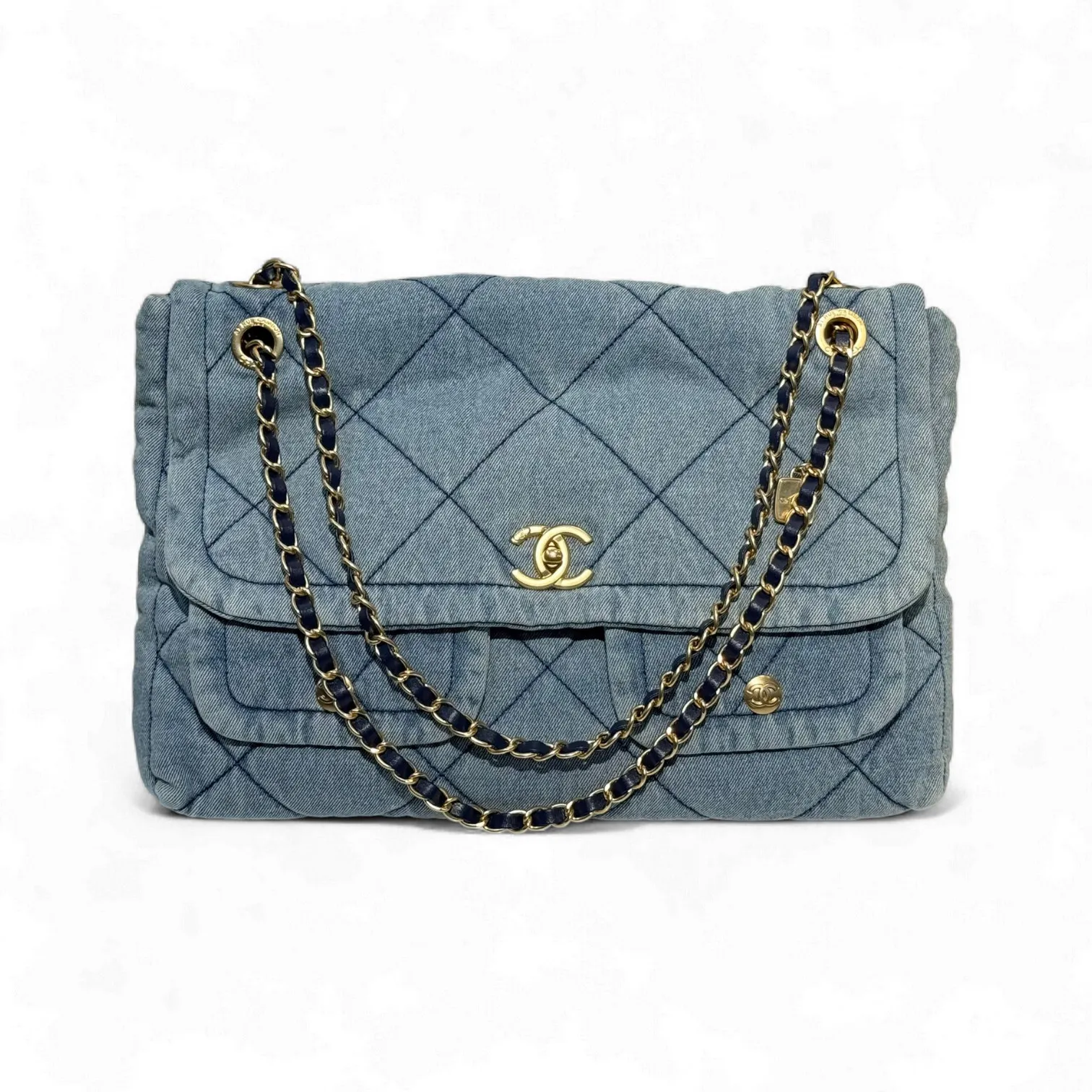 Сумка CHANEL Maxi Flap denim (33 см)