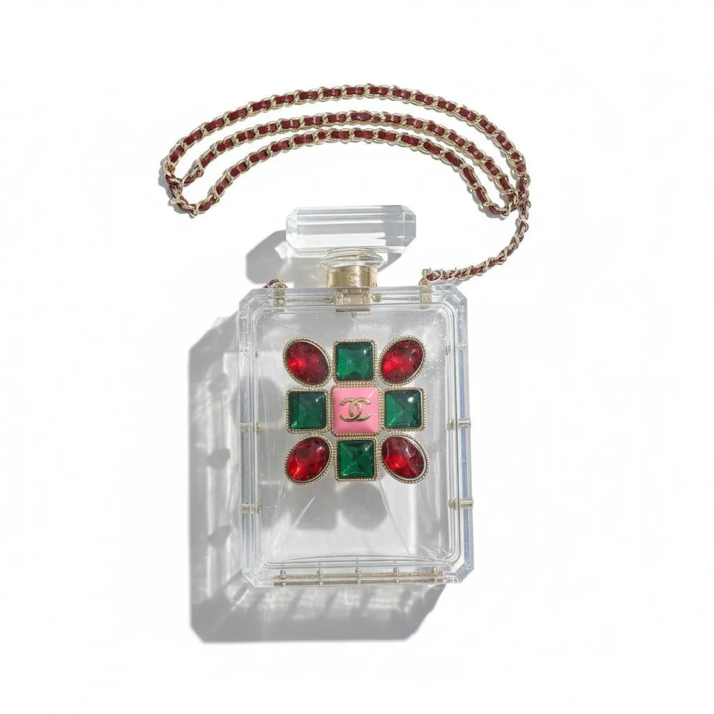 Клатч CHANEL Green and Red Gripoix Maltese Perfume Minaudière (12 см)