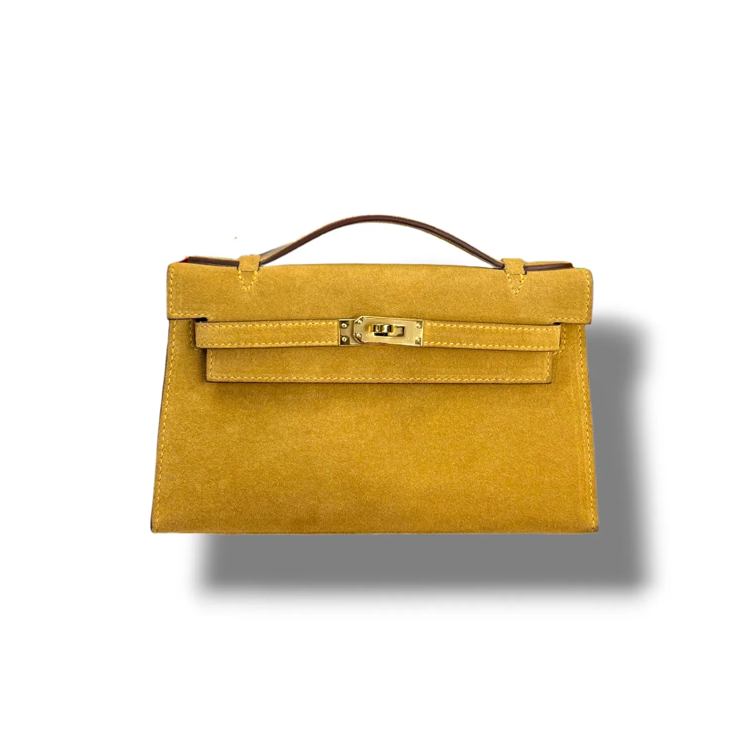 Сумка HERMES Kelly Pochette замша (22 см)