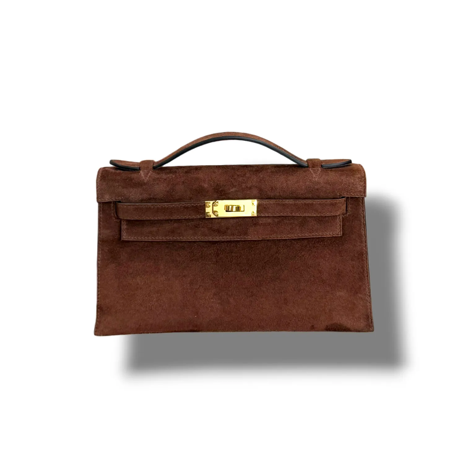 Сумка HERMES Kelly Pochette замша (22 см)