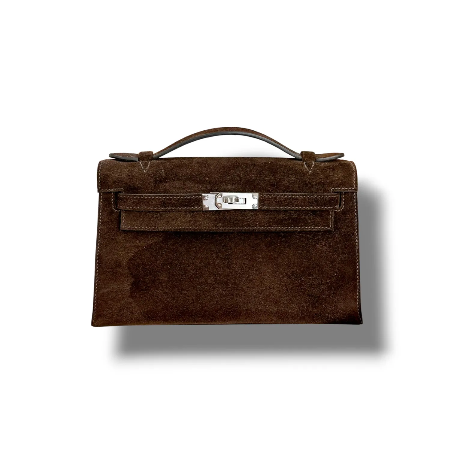 Сумка HERMES Kelly Pochette замша (22 см)
