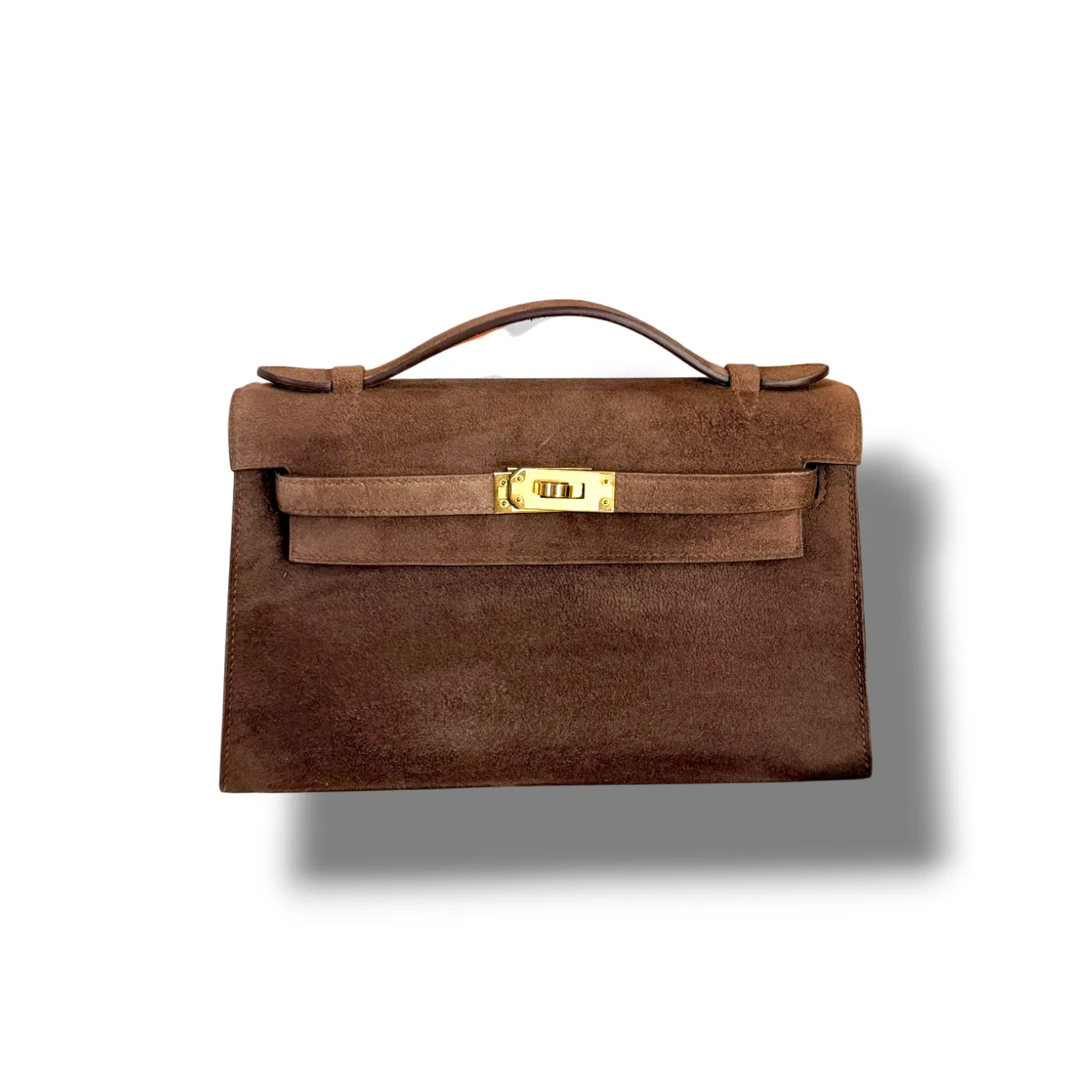 Сумка HERMES Kelly Pochette замша (22 см)