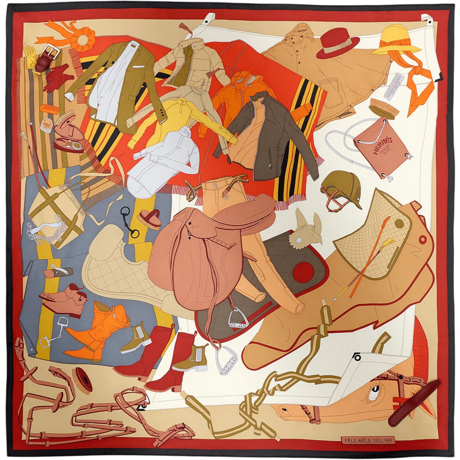 Платок HERMES (90Х90 см)