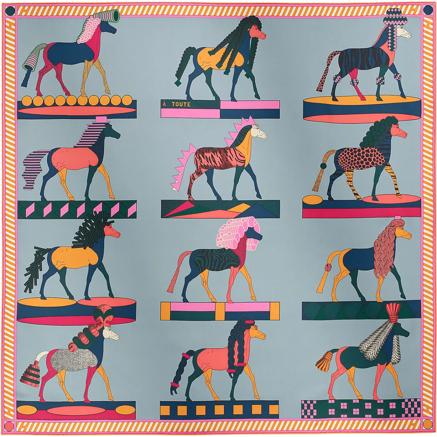 Платок HERMES (90Х90 см)