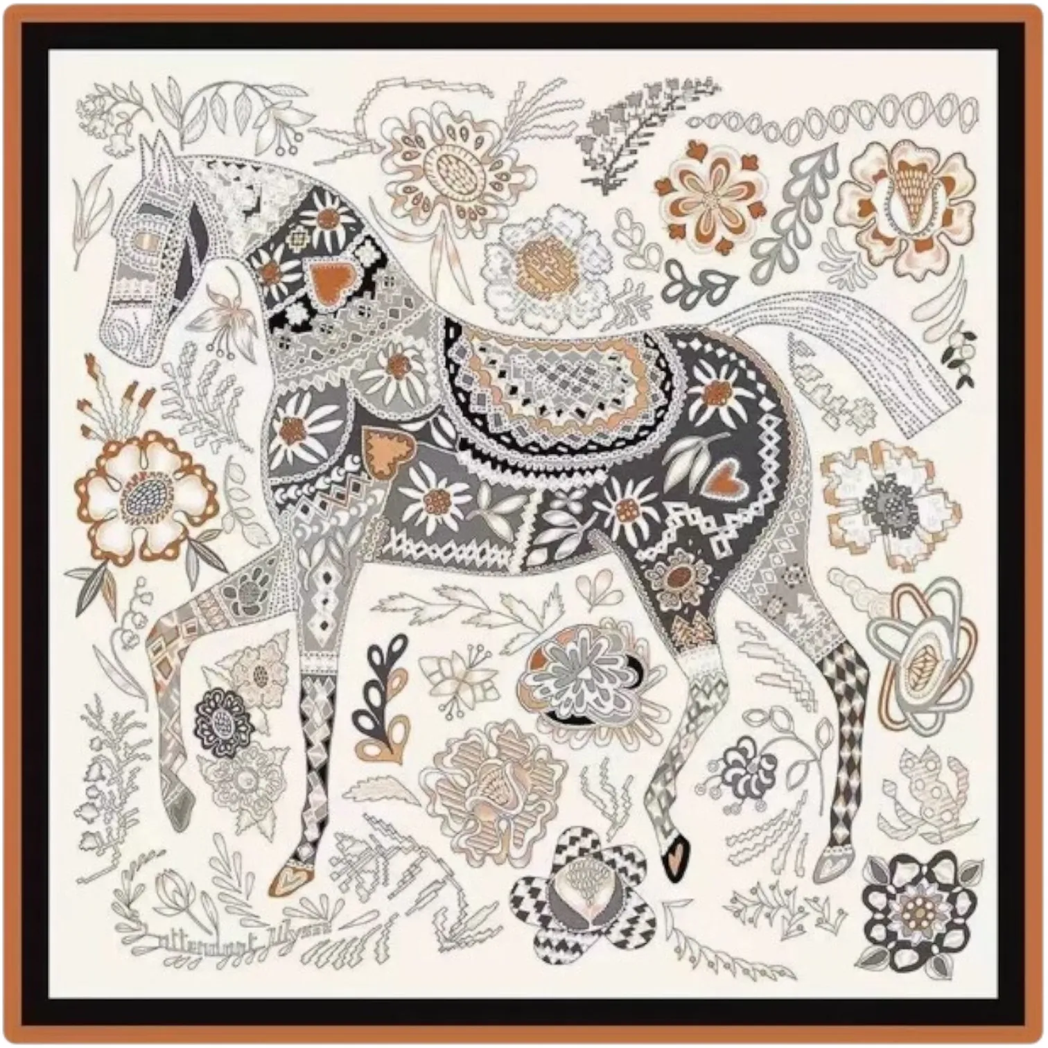 Платок HERMES (90Х90 см)