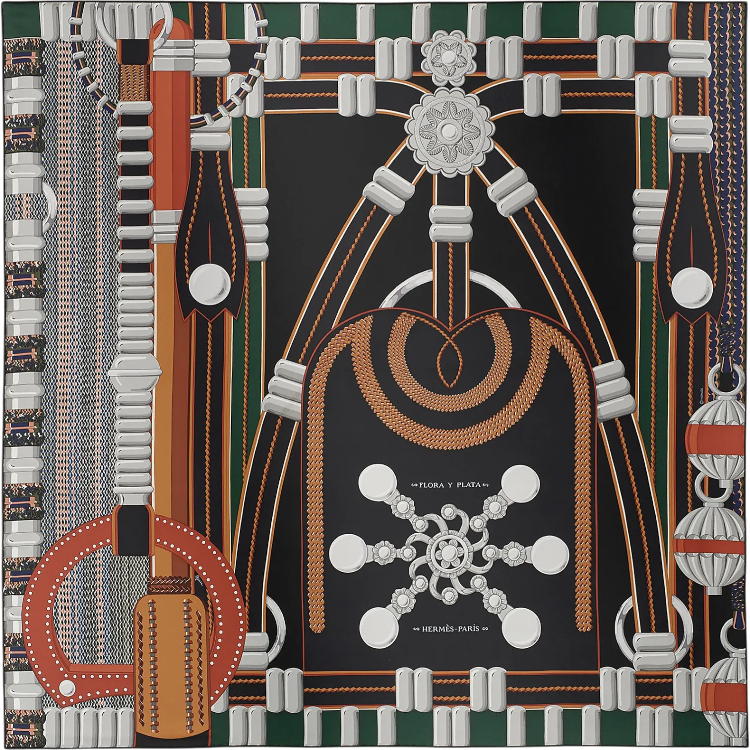 Платок HERMES (90Х90 см)