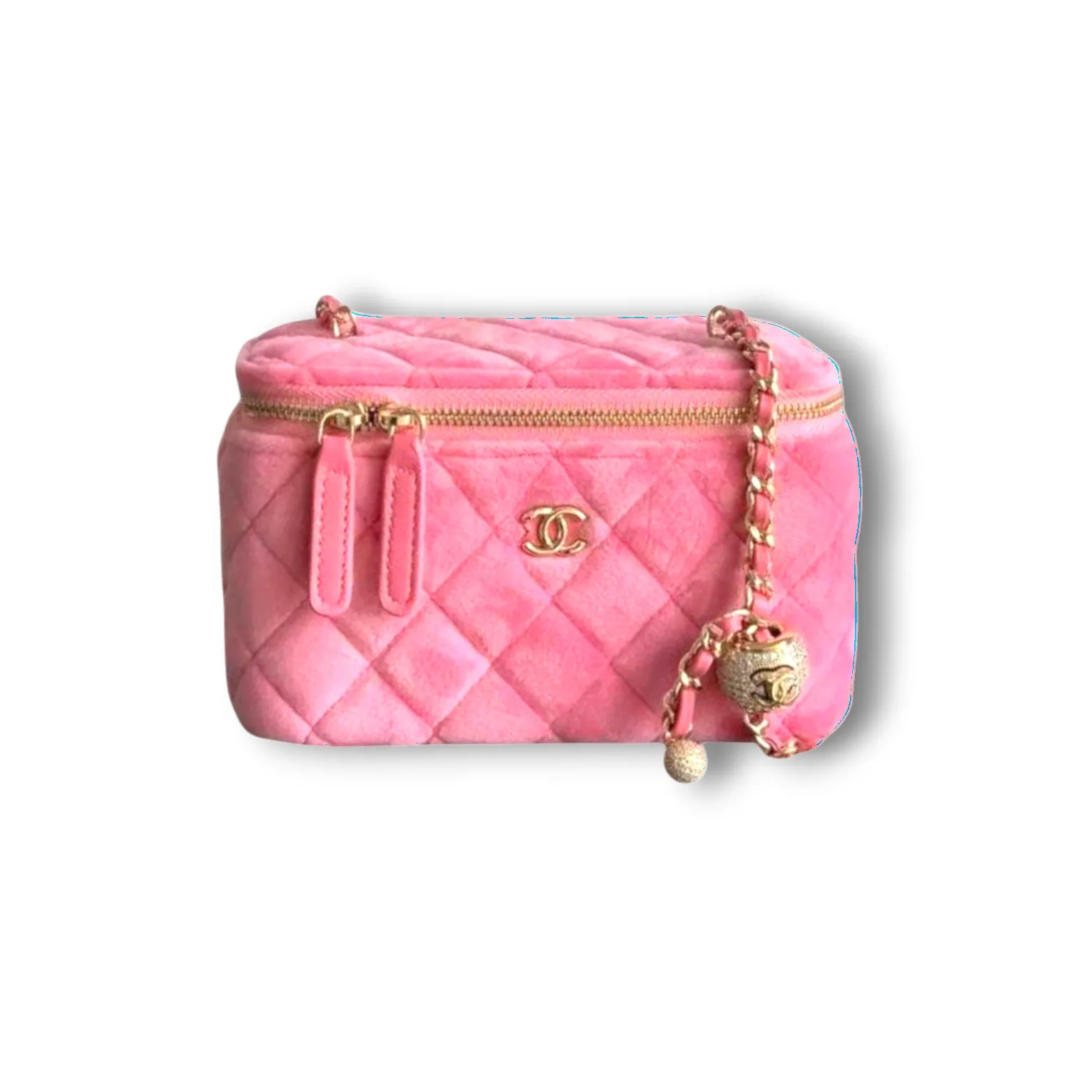 Клатч CHANEL Classic Rectangular Vanity Case with Chain & Pearl Crush (17 см)
