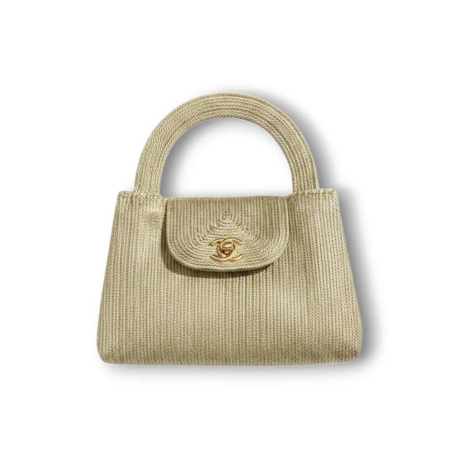 Сумочка CHANEL Vintage Straw Top Handle Kelly Flap (22 см)
