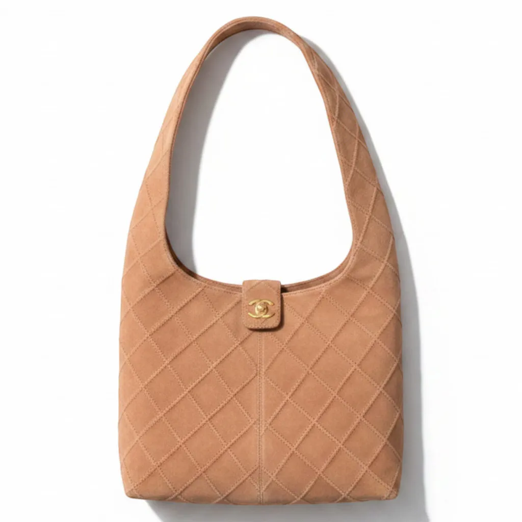 Сумка CHANEL Quilted Suede Hobo Shoulder (35 см)