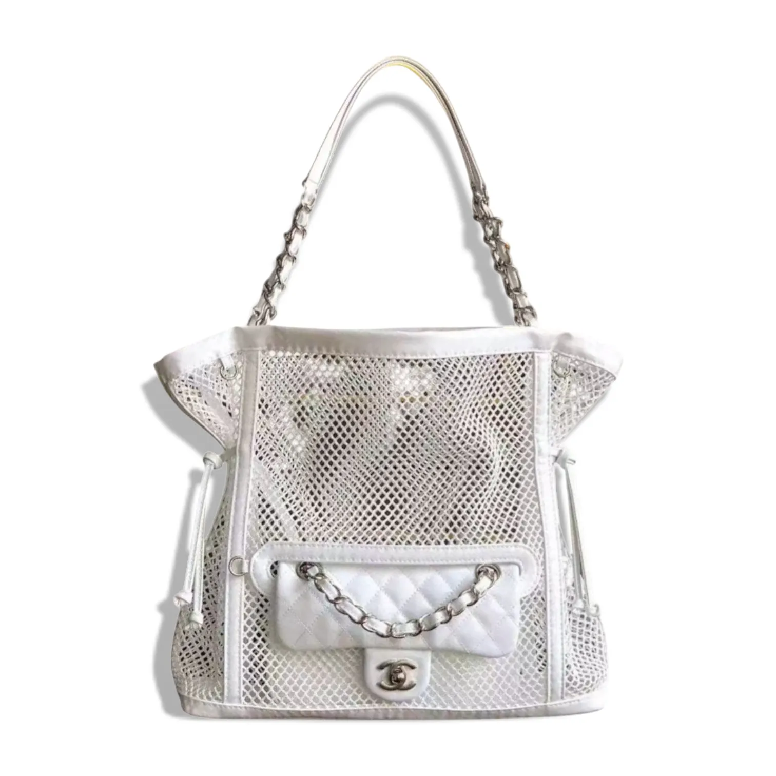 Сумка CHANEL La Madrague 2-in-1 Mesh & Patent Leather (43 см)