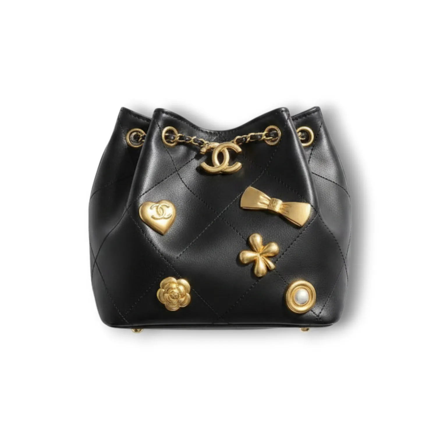 Сумочка CHANEL Icon Charms Drawstring Bucket (24 см)