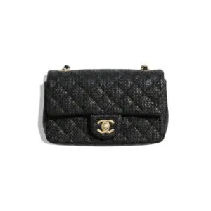 Сумка CHANEL Mini Classic Flap Bag in Braided Raffia Effect Tweed (20 см)