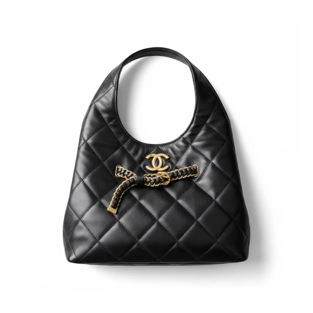 Сумка CHANEL Shiny Lambskin Quilted CC Belt Hobo (25 см)