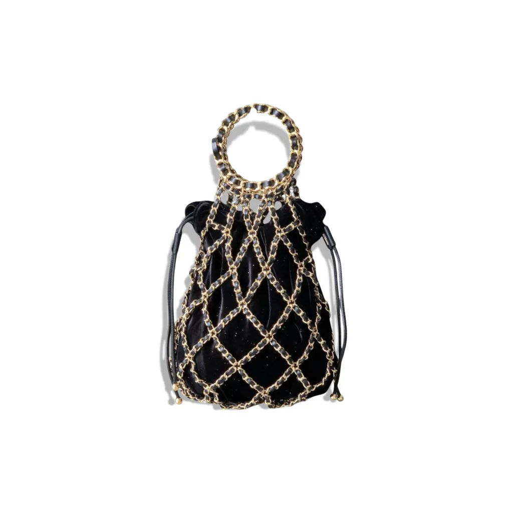 Сумочка CHANEL Runway Velvet Drawstring Chain Net Bag (20 см)