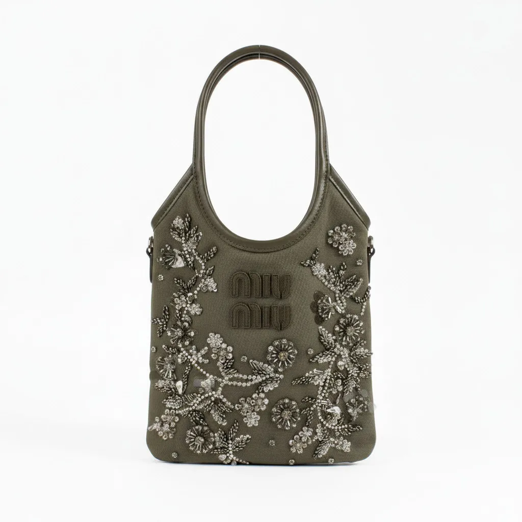 Сумка MIU MIU Ivy Embroidered Gabardine (20 см)