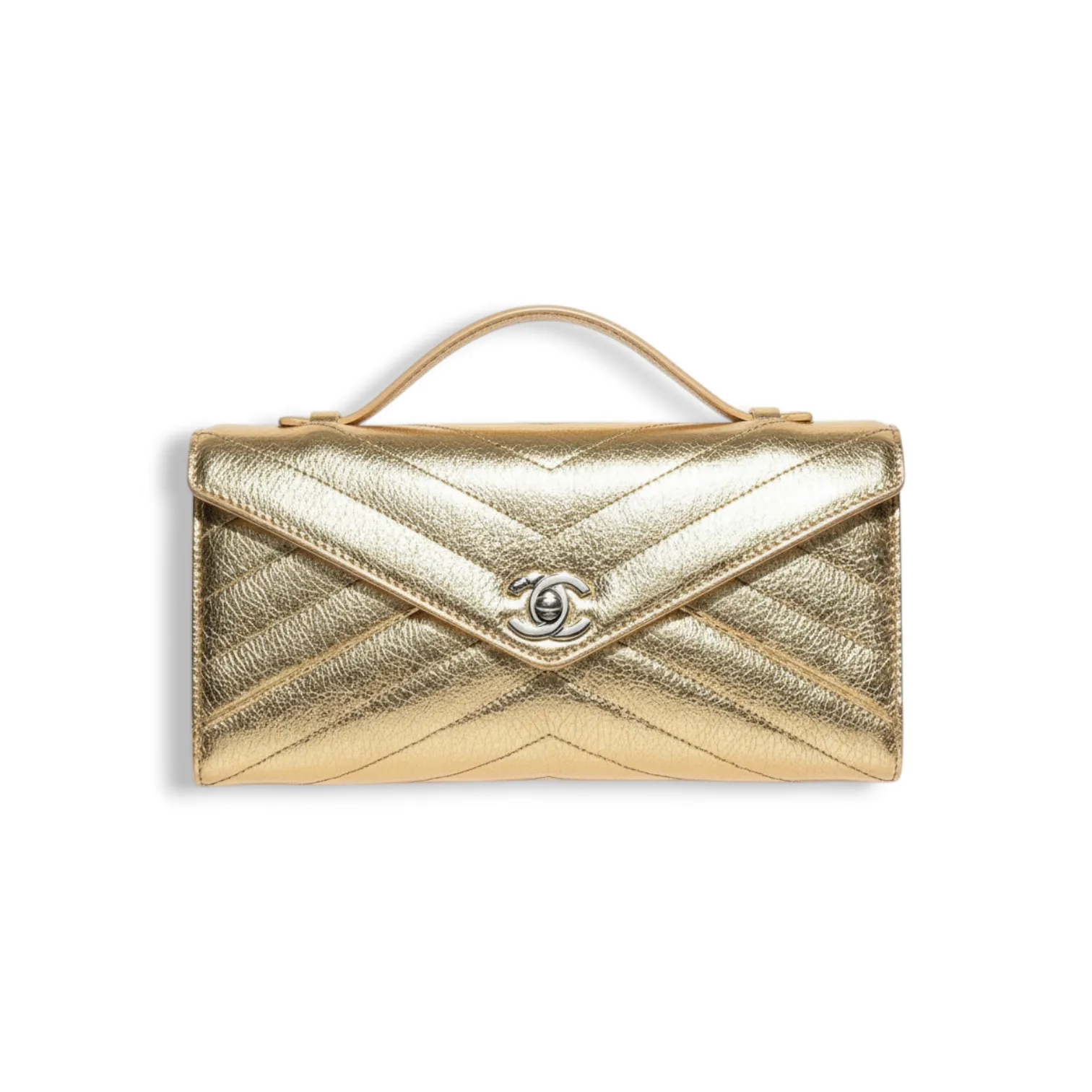 Клатч CHANEL Quilted Chevron Clutch (26 см)