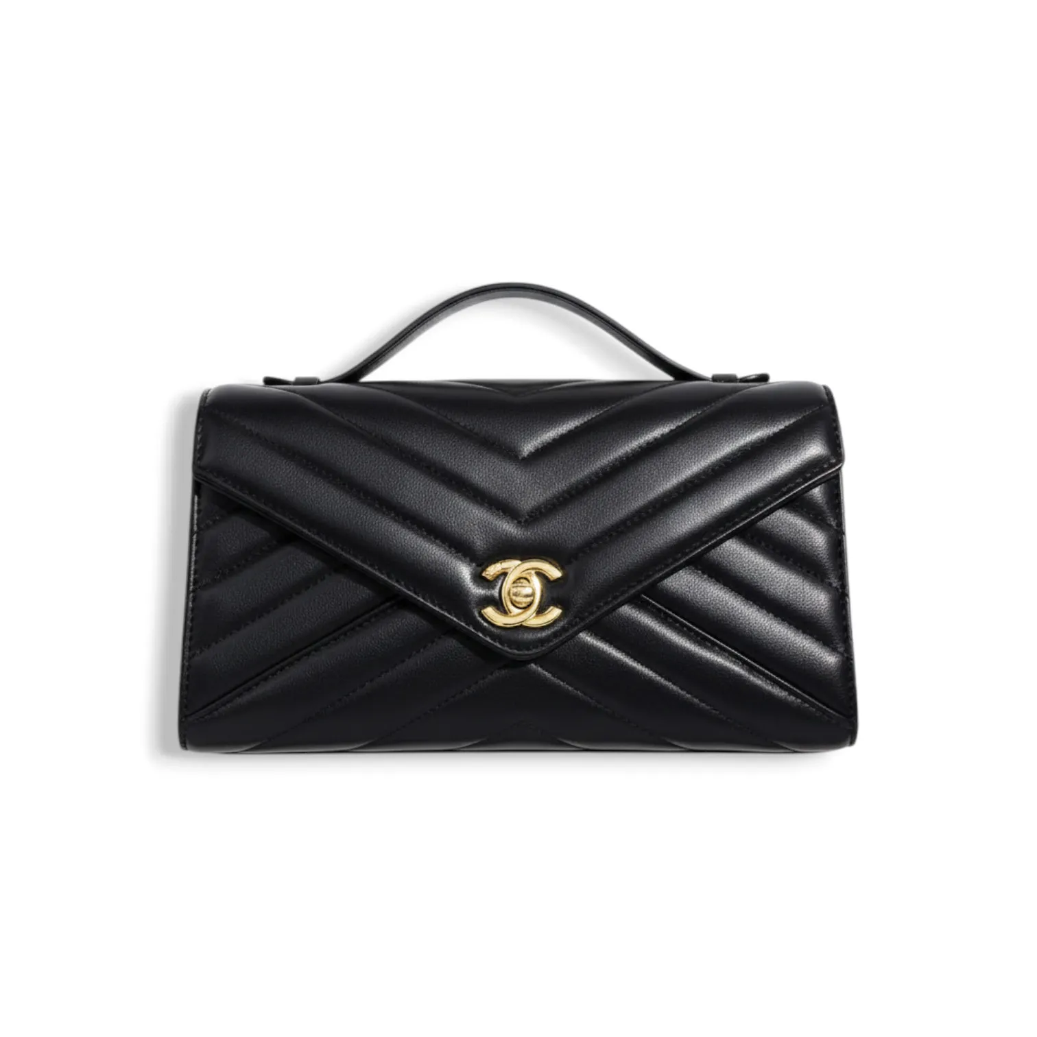 Клатч CHANEL Quilted Chevron Clutch (26 см)