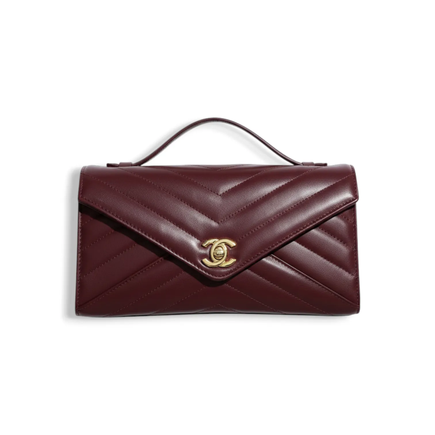 Клатч CHANEL Quilted Chevron Clutch (26 см)