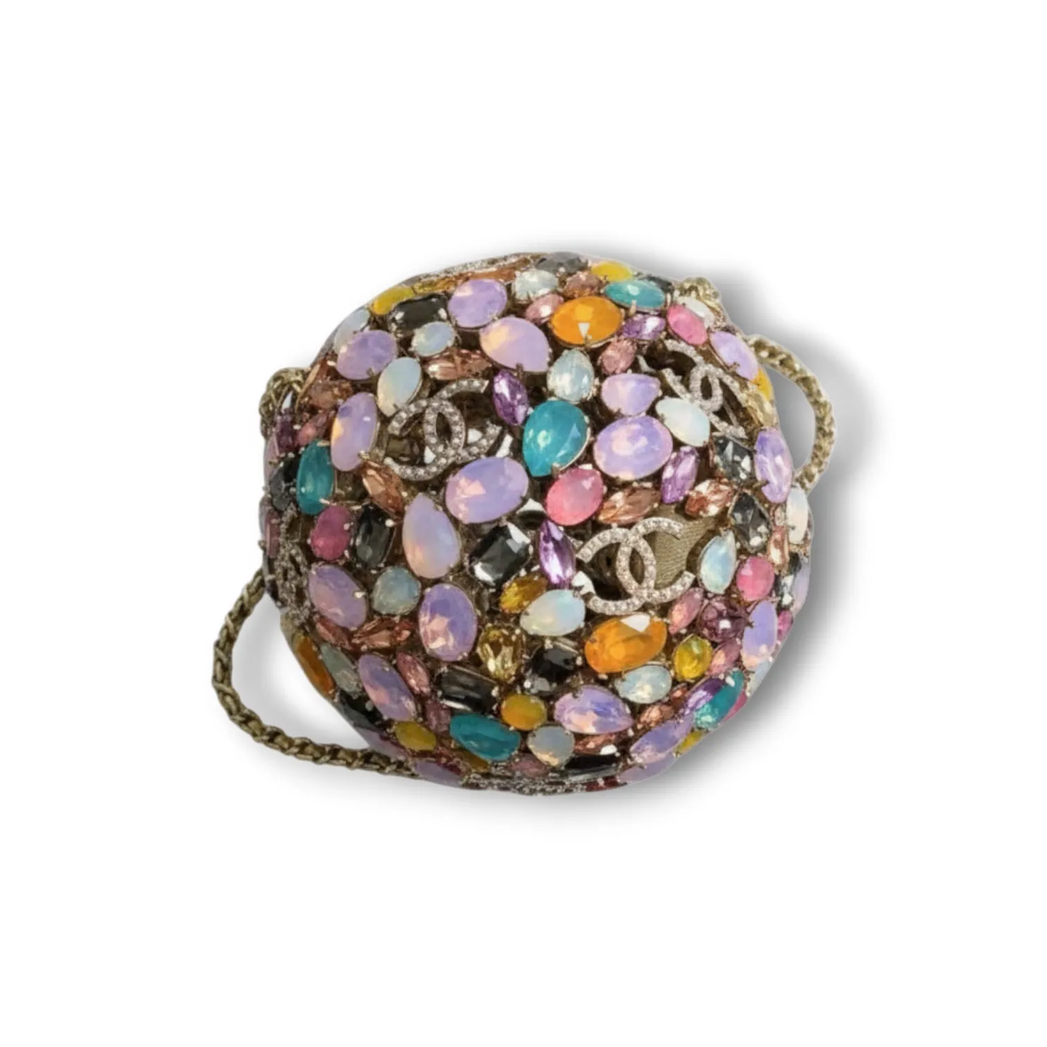 Клатч CHANEL Multicolor Strass Crystal Sphere Minaudiere (13 см)