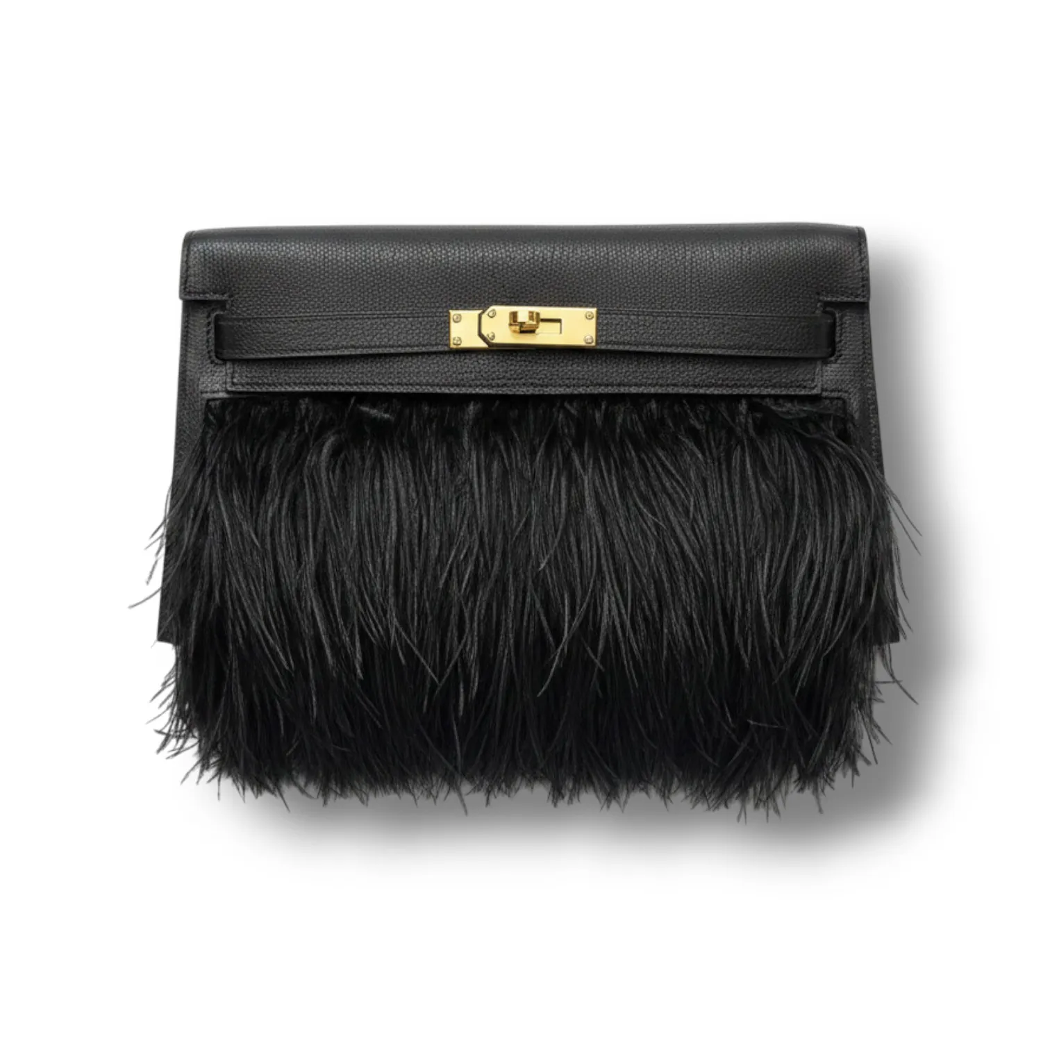 Сумочка HERMES Kelly Elan Folie Noir Chevre (27 см)