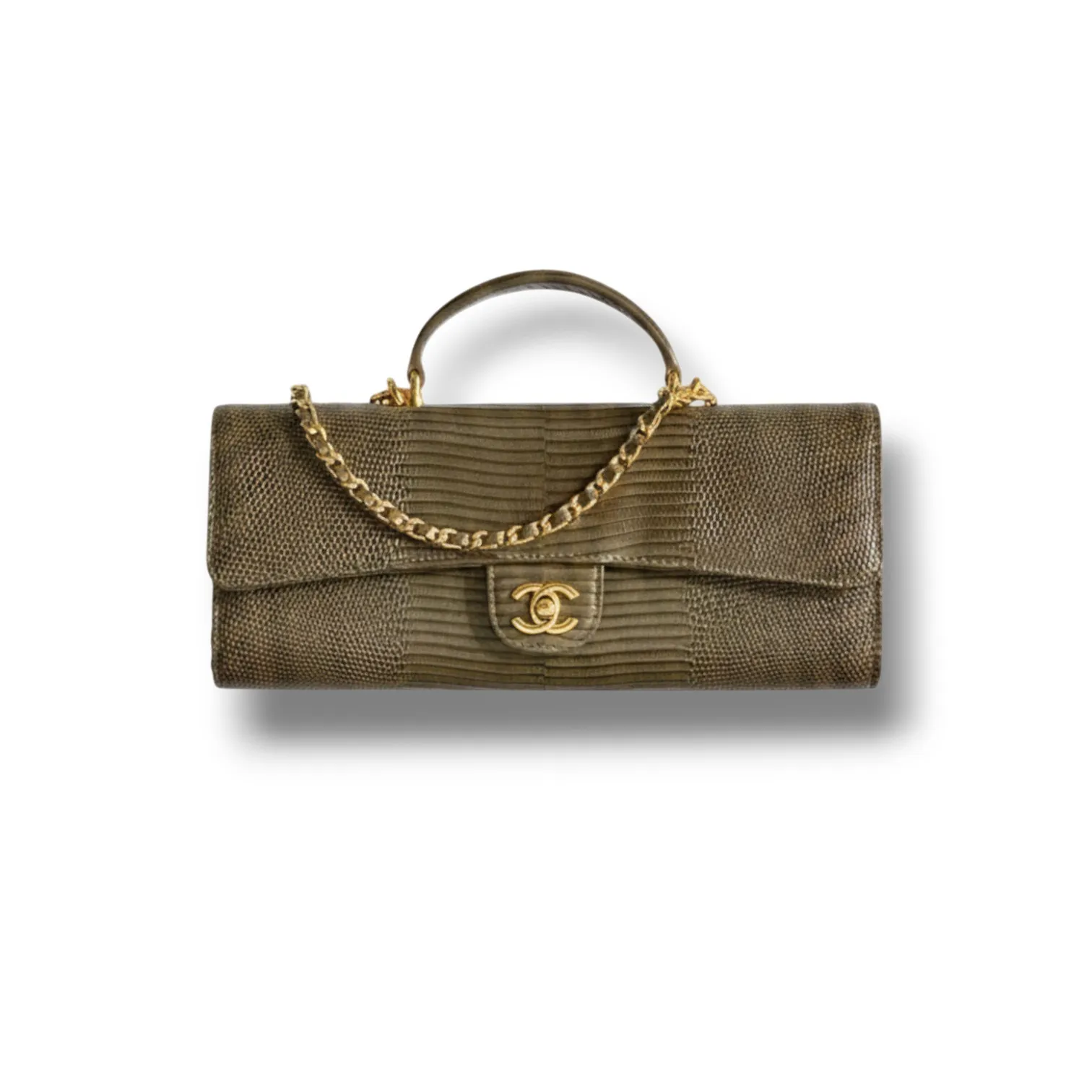 Сумка CHANEL Lizard Embossed Long Top Handle Clutch (25 см)