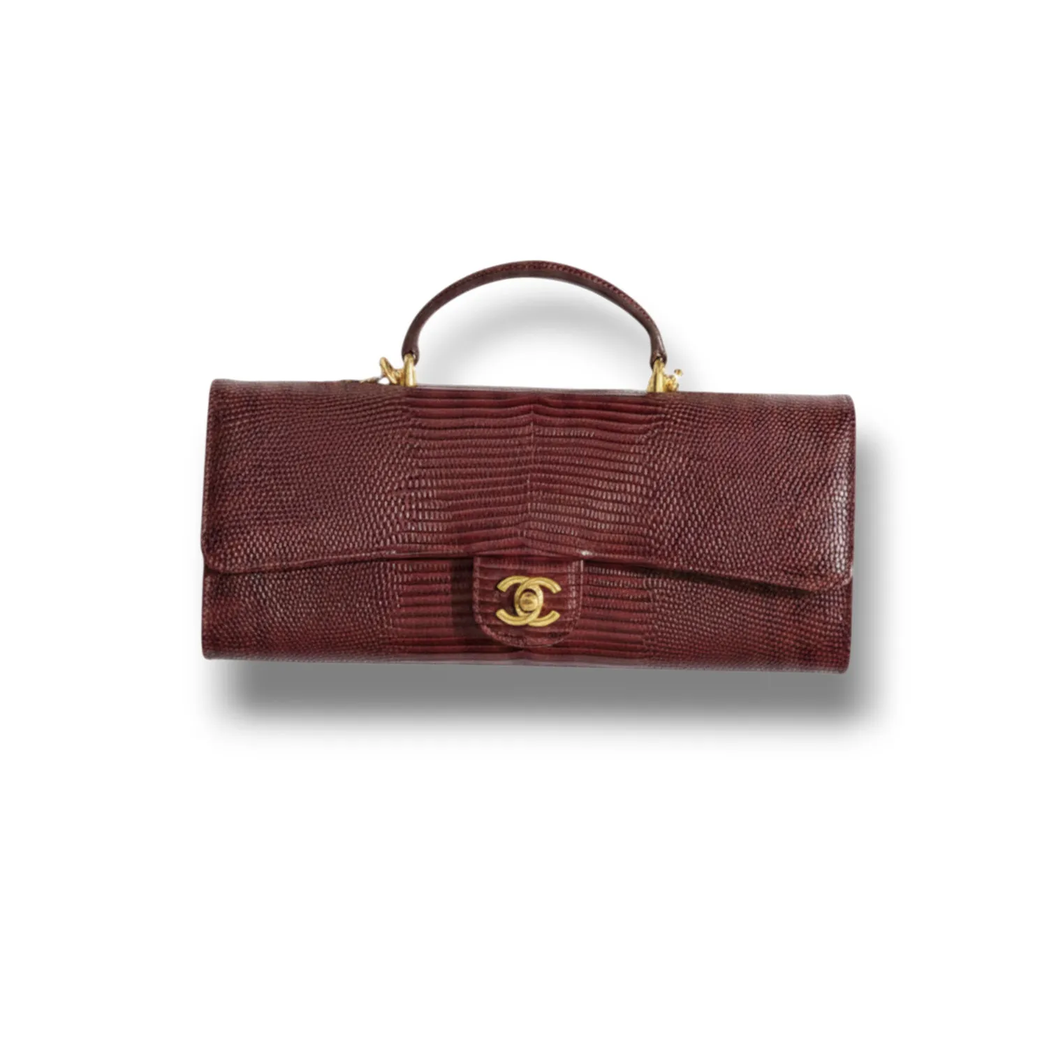 Сумка CHANEL Lizard Embossed Long Top Handle Clutch (25 см)