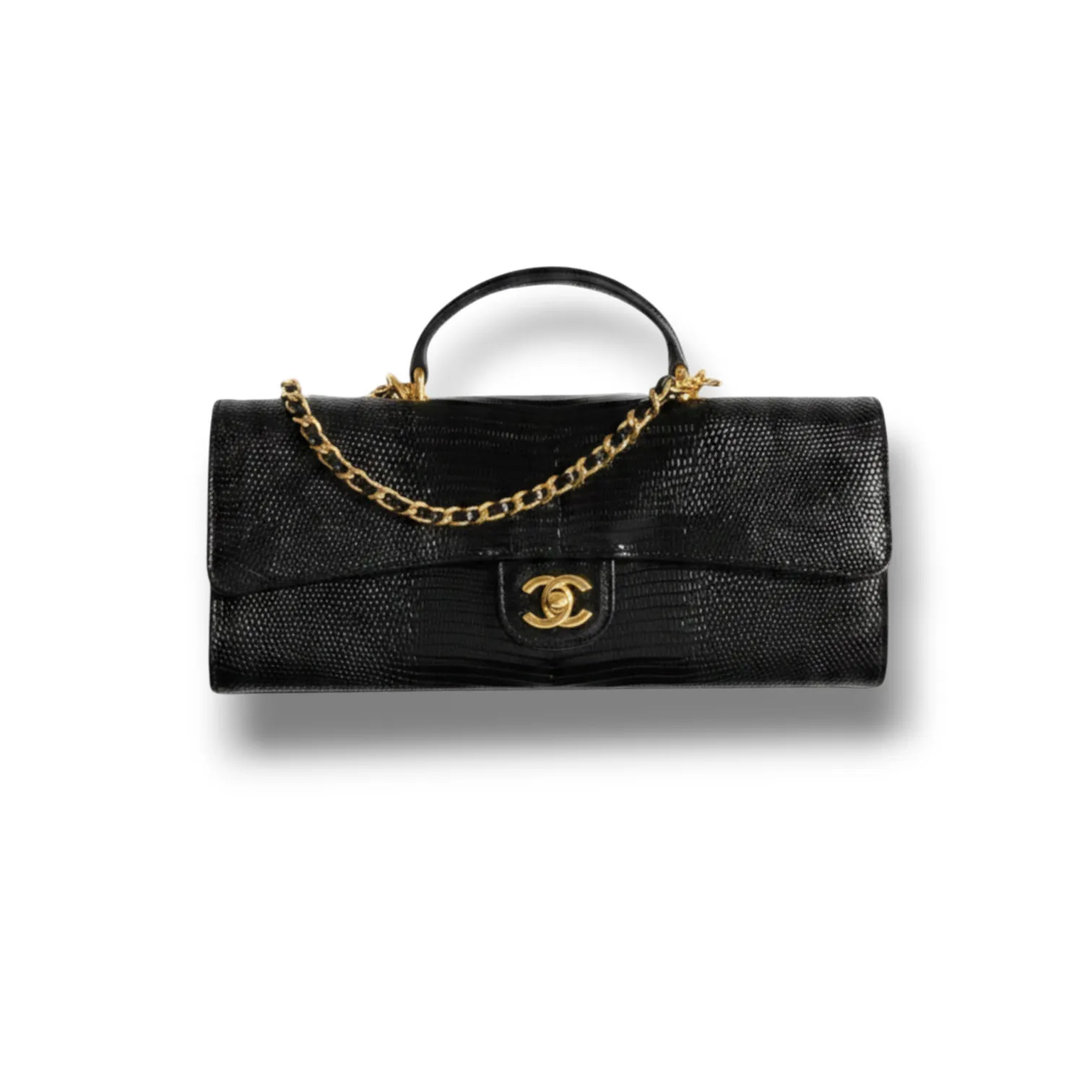 Сумка CHANEL Lizard Embossed Long Top Handle Clutch (25 см)