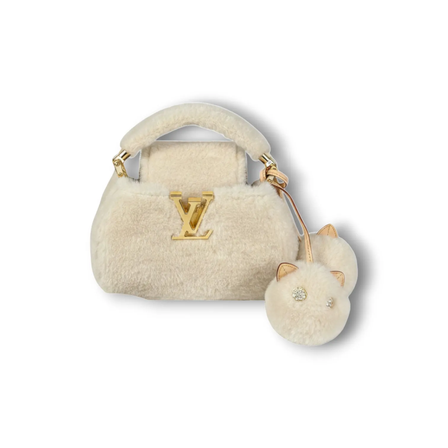 Сумка LOUIS VUITTON Capucines Shearling (21 см)