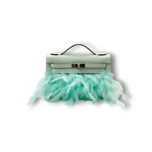 Сумочка HERMES Kelly Pochette Feathers Horizon Special Order (22 см)